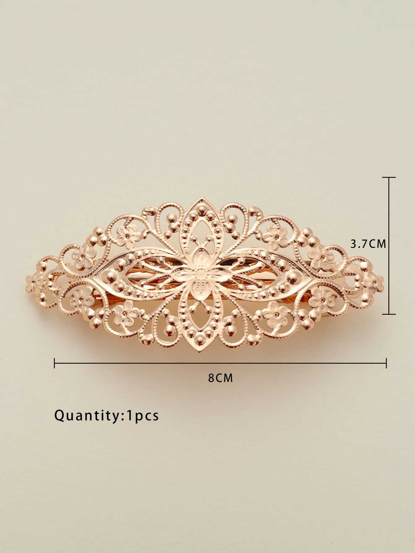 Hollow Out Flower Decor French Clip for Women Barrette Styling Hair Accessories