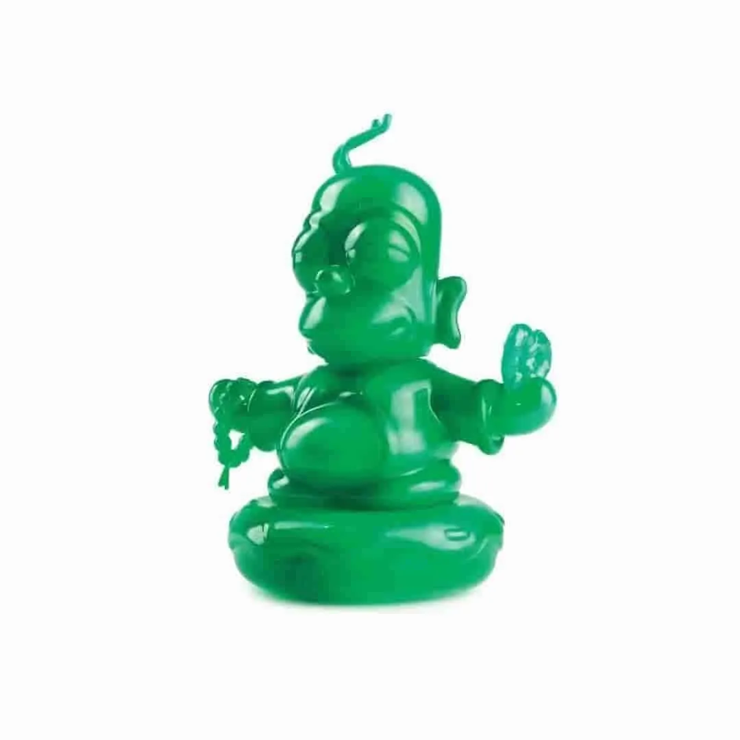 Jade Homer Buddha 3" Figure by Kidrobot - The Simpsons x IamRetro