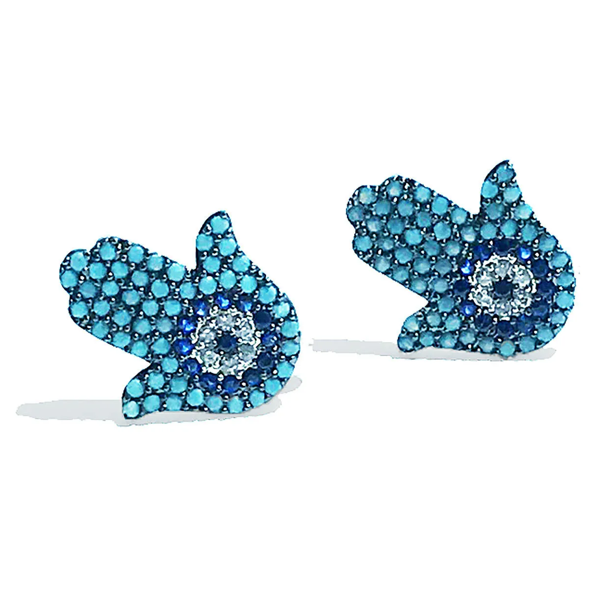 JAMILA TURQUOISE HAMSA EARRINGS