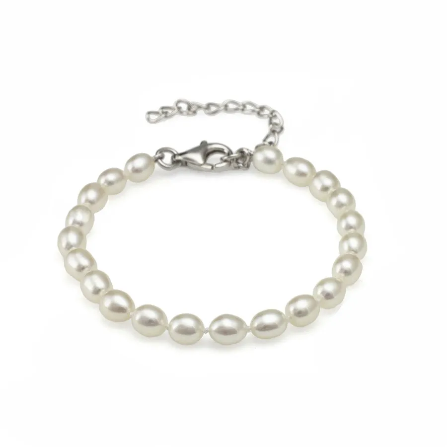 JERSEY PEARL 925 5.5" CHILDRENS BRACELET B11S