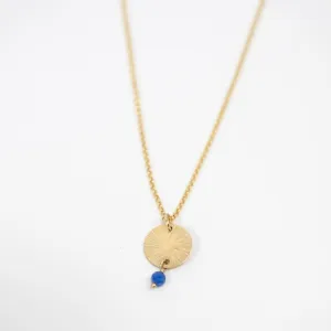 Large Sun Necklace with Lapis