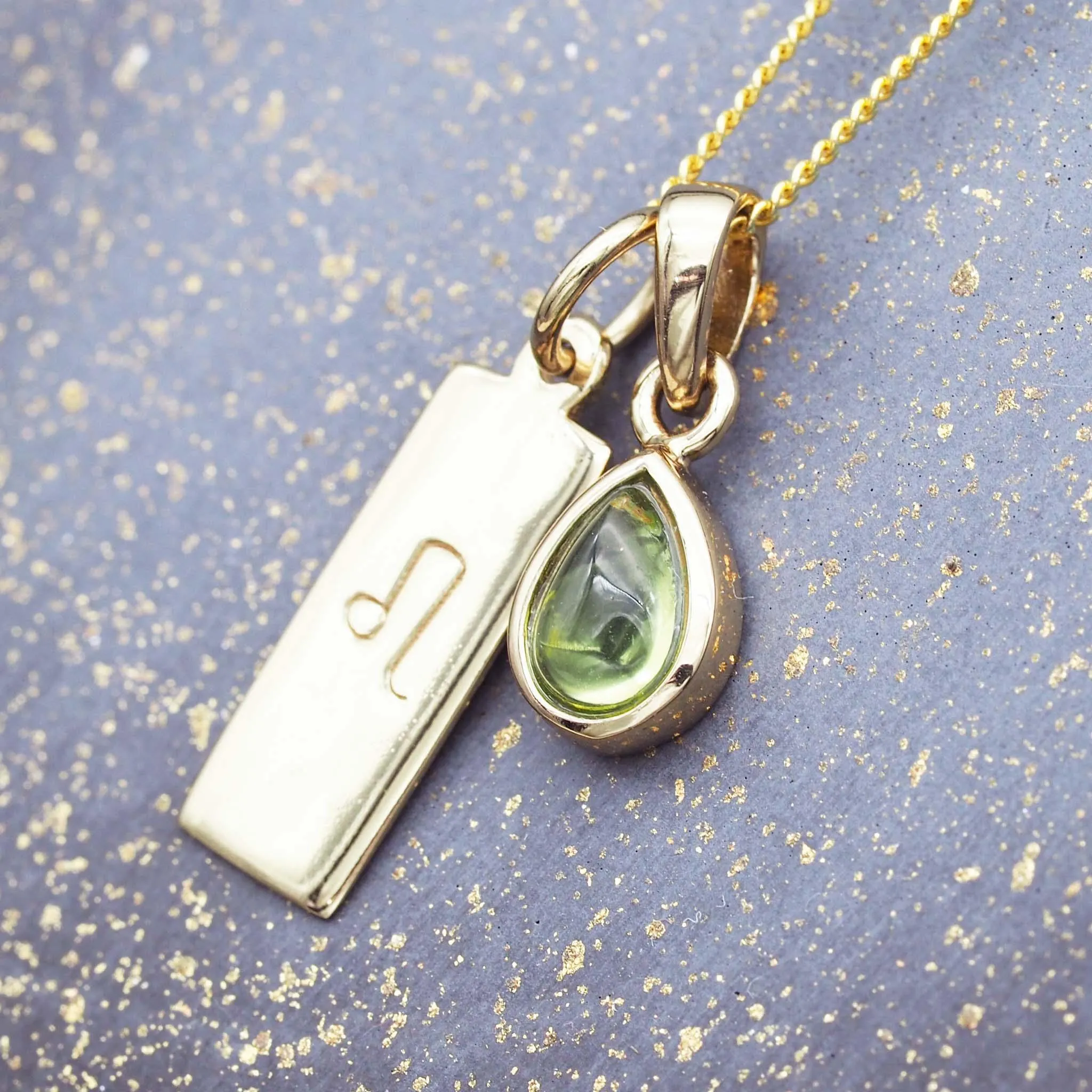 Leo Zodiac and August Birthstone Necklace