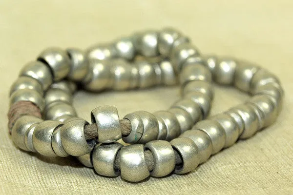 Lovely Anklet of Antique Silver Beads from Ethiopia