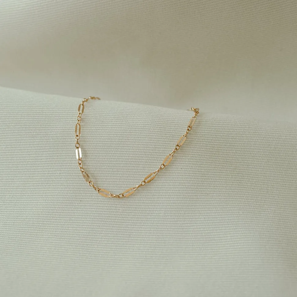 Luna Sequin Gold Chain Choker Necklace