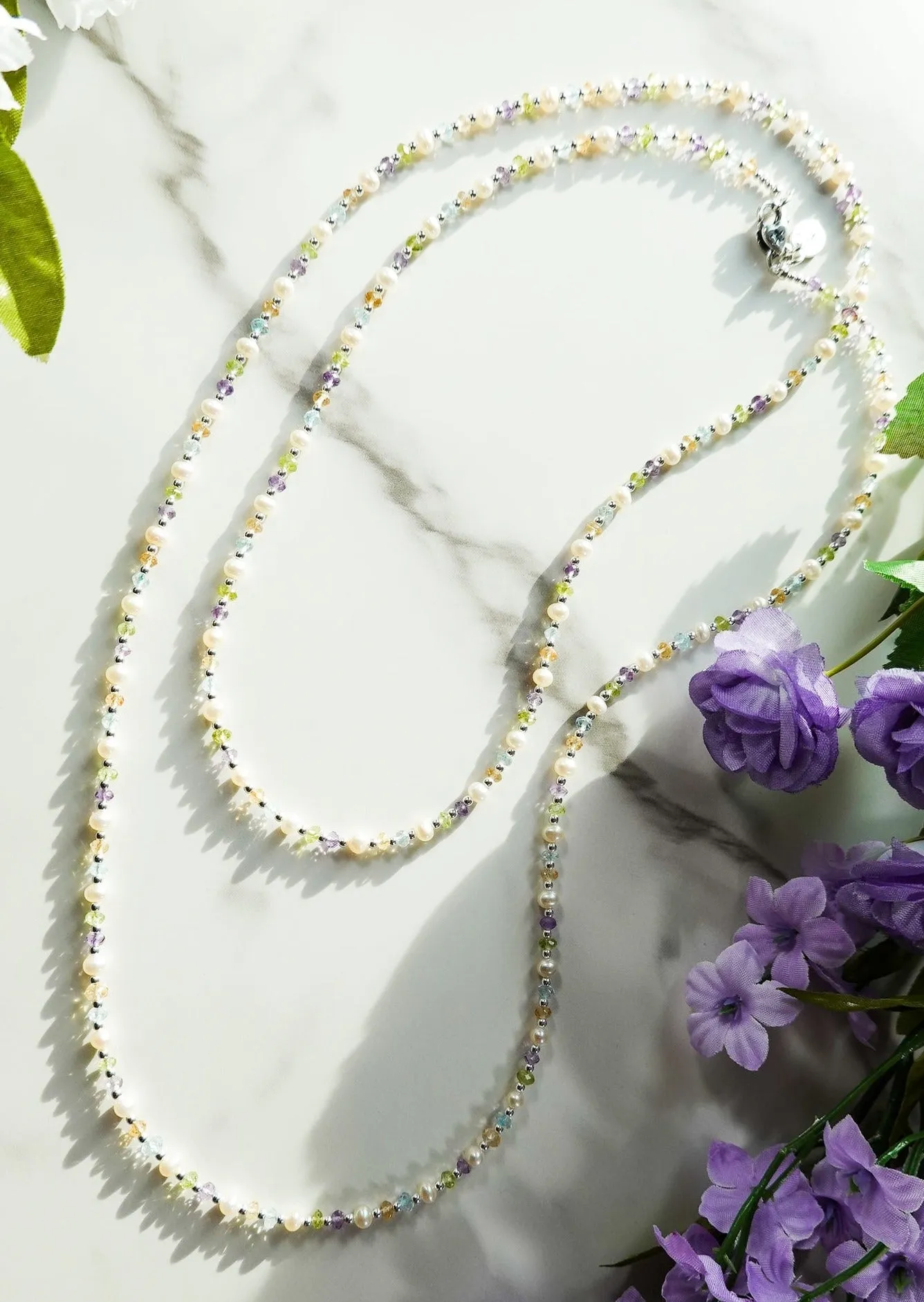 Mardi Gras Mambo Gemstone & Pearl Signature Necklace