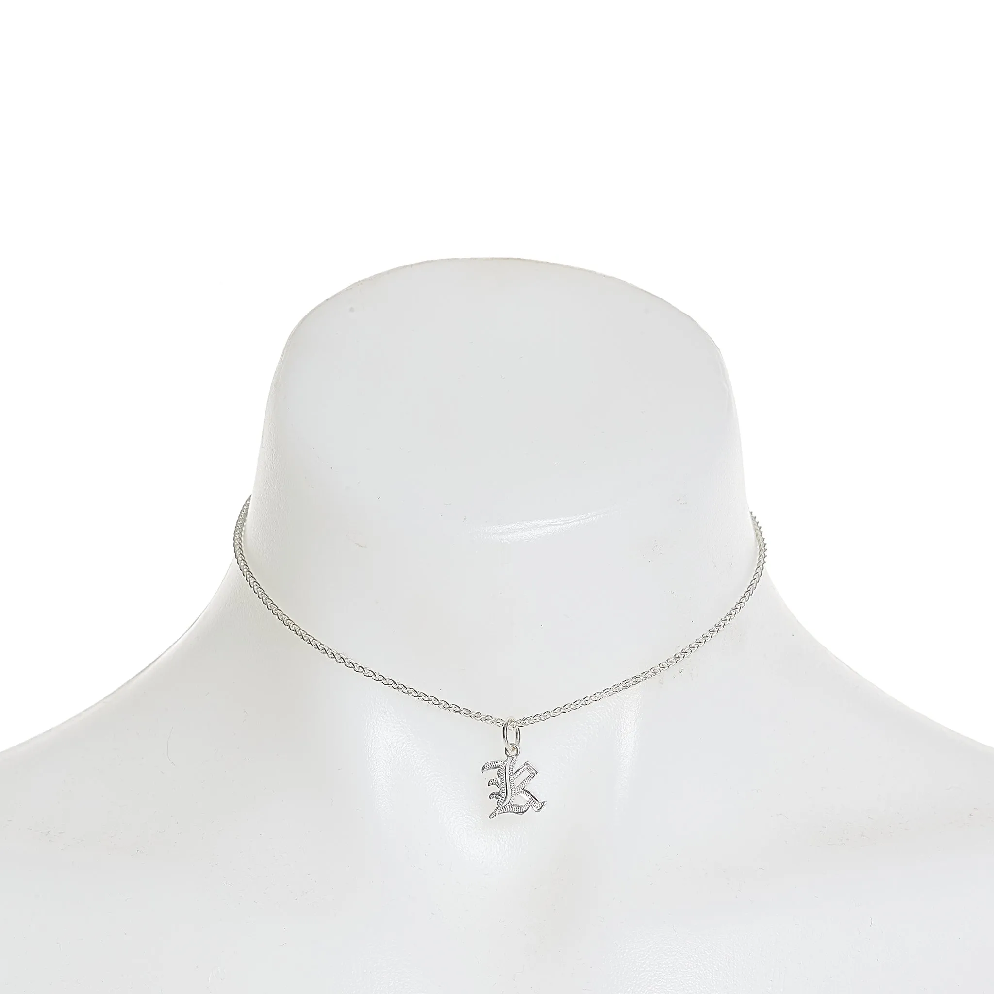 Mia Gothic Charm Choker in Sterling Silver