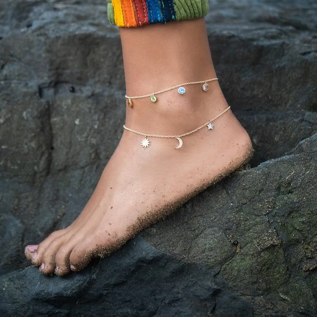 Mini Anklet - 3 Charm