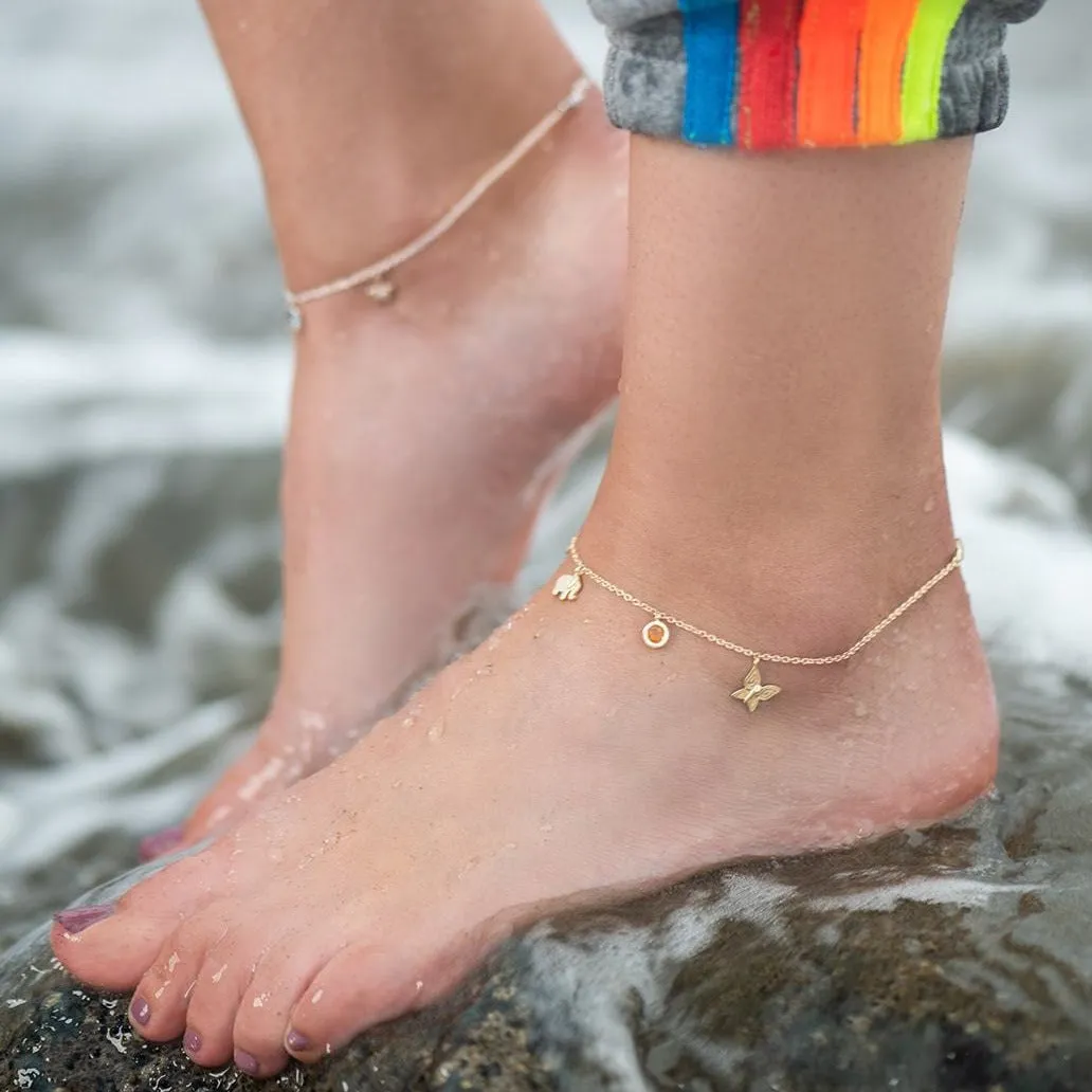 Mini Anklet - 3 Charm