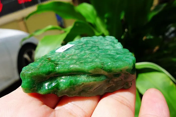 Natural Jade Rough Jadeite Raw (108g,7X5.2X1.8cm)