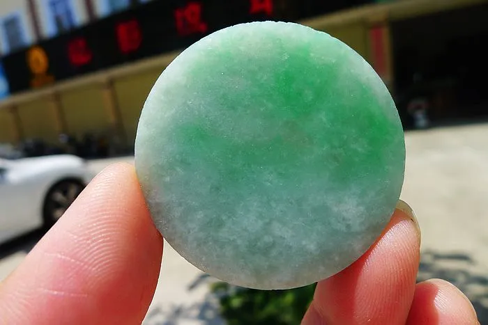 Natural Jade Rough Jadeite Raw (27g,4X4X0.65cm)