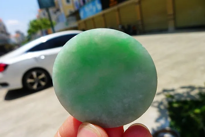 Natural Jade Rough Jadeite Raw (27g,4X4X0.65cm)