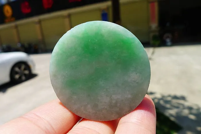 Natural Jade Rough Jadeite Raw (27g,4X4X0.65cm)