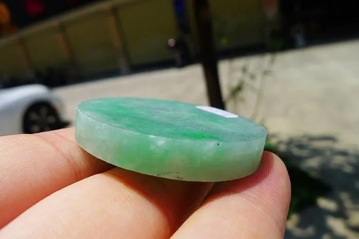 Natural Jade Rough Jadeite Raw (27g,4X4X0.65cm)