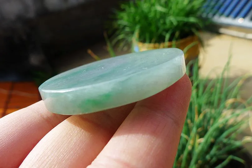 Natural Jade Rough Jadeite Raw (42g,4.8X4.8X0.65cm)