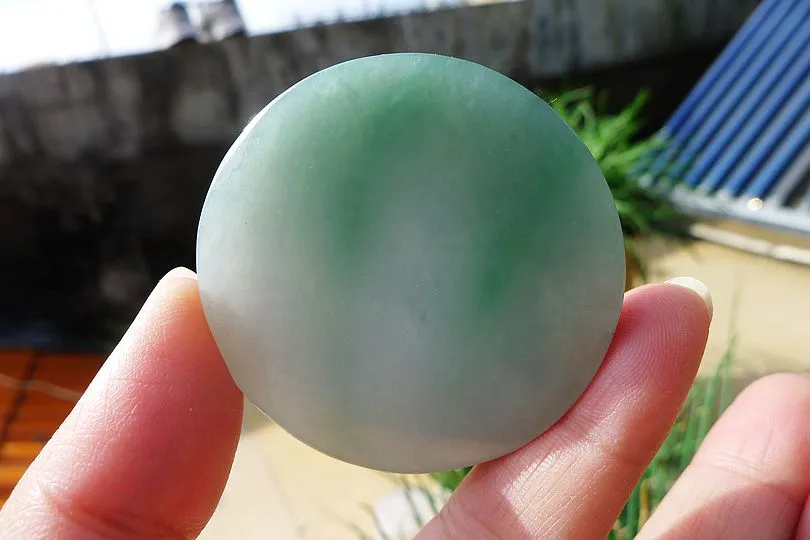 Natural Jade Rough Jadeite Raw (42g,4.8X4.8X0.65cm)