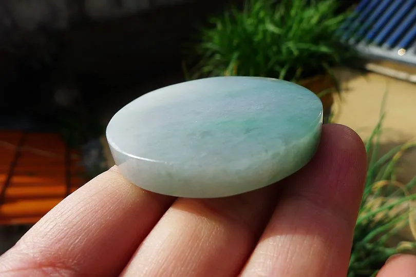 Natural Jade Rough Jadeite Raw (42g,4.8X4.8X0.65cm)