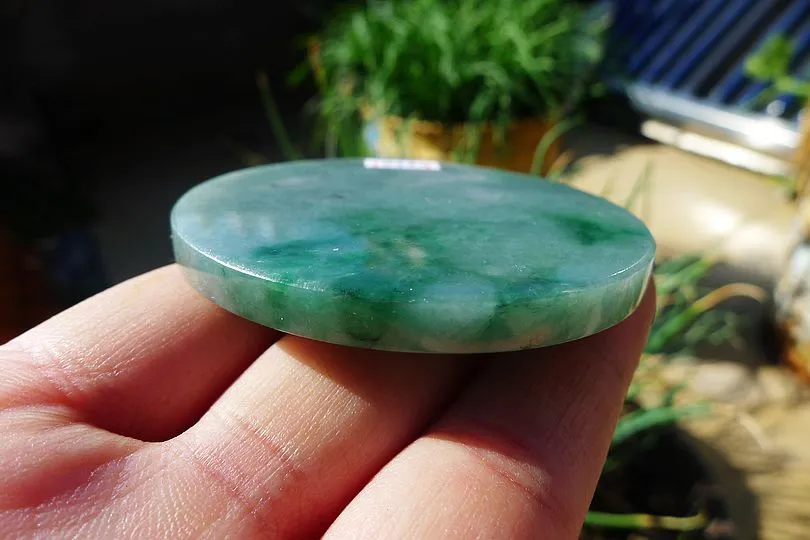 Natural Jade Rough Jadeite Raw (49g,5.6X5.6X0.55cm)