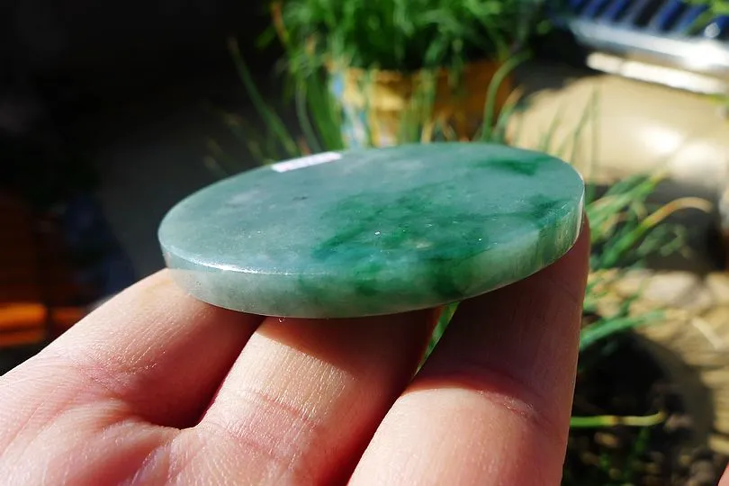 Natural Jade Rough Jadeite Raw (49g,5.6X5.6X0.55cm)