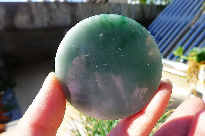 Natural Jade Rough Jadeite Raw (49g,5.6X5.6X0.55cm)