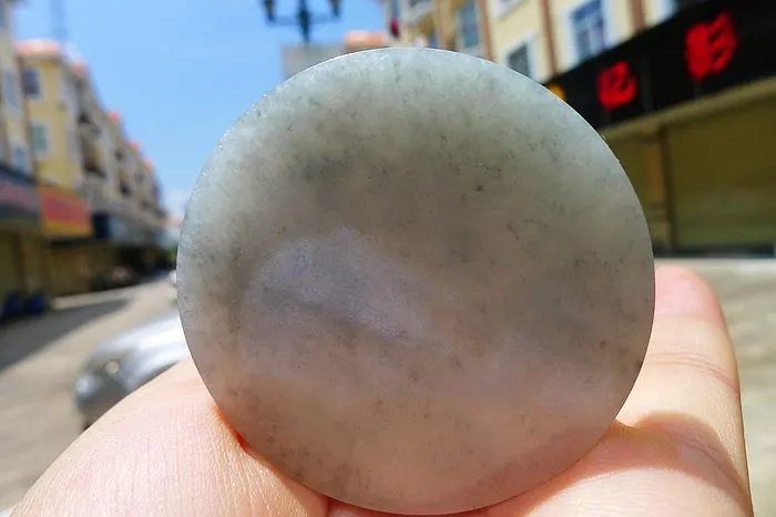 Natural Jade Rough Jadeite Raw (68g,5.5X5.5X0.8cm)