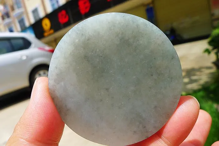 Natural Jade Rough Jadeite Raw (68g,5.5X5.5X0.8cm)