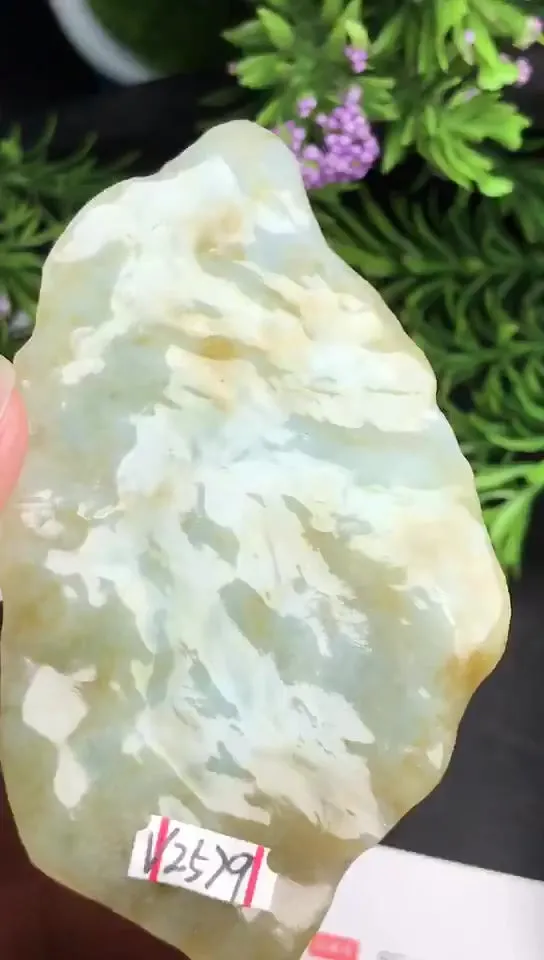 Natural Jade Rough Jadeite Raw (74g,8.4x4.3x1.9cm)-V2579