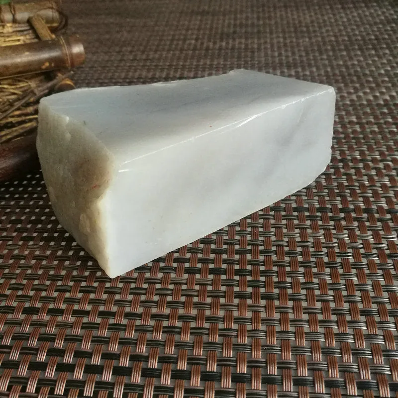 Natural Kunlun Jade Rough Nephrite Raw (338g,8X6X3.9cm)