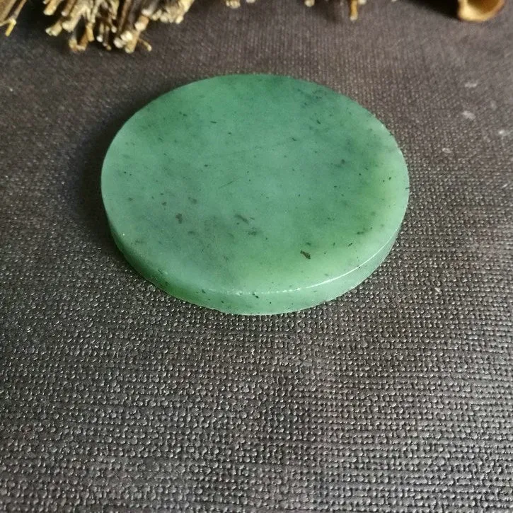 Natural Kunlun Jade Rough Nephrite Raw (58g,6X0.7cm)