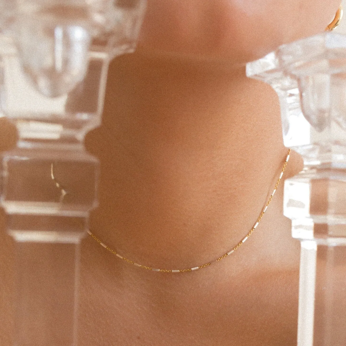 Noe Gold Bar Chain Choker