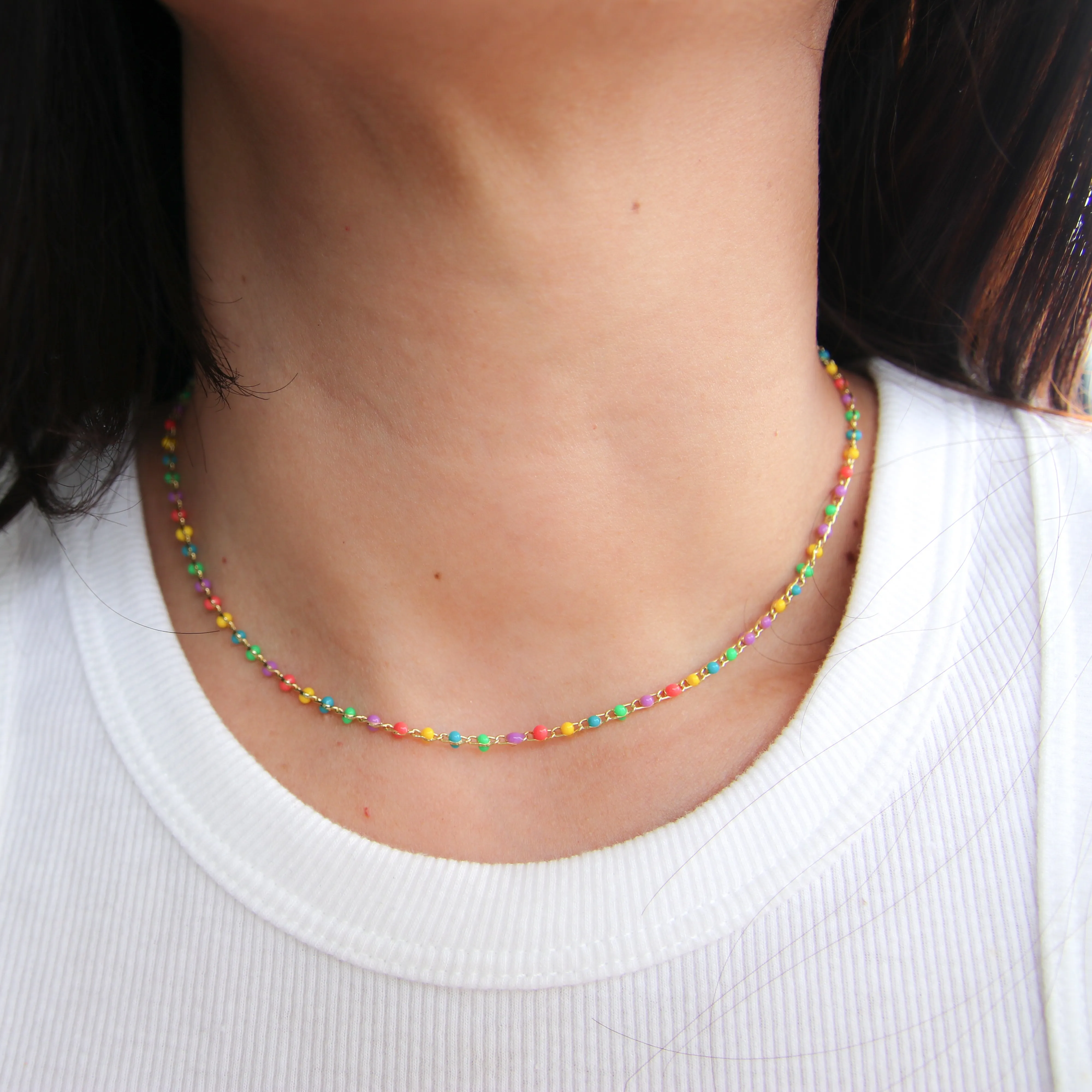 Pastel Multicolor Choker