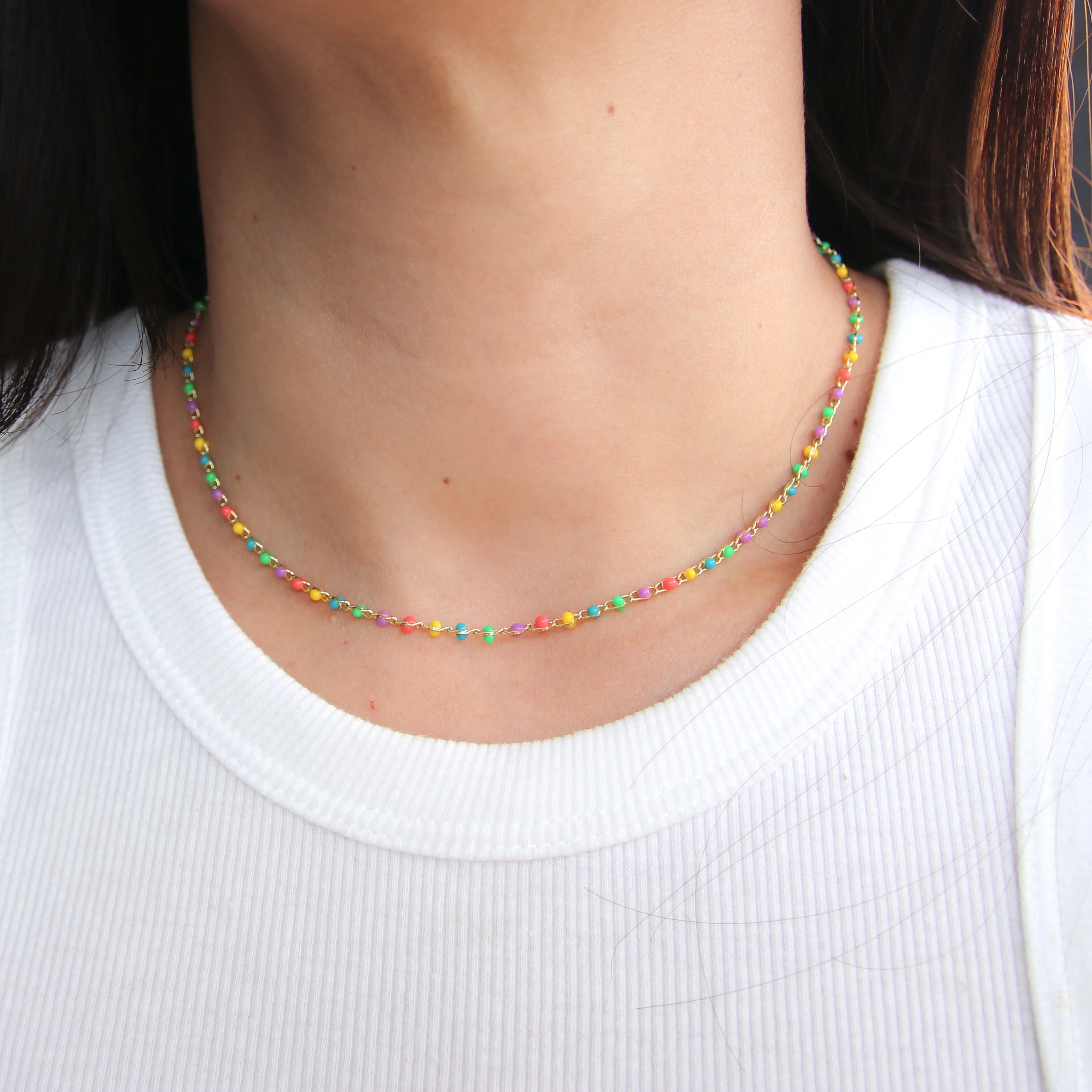 Pastel Multicolor Choker