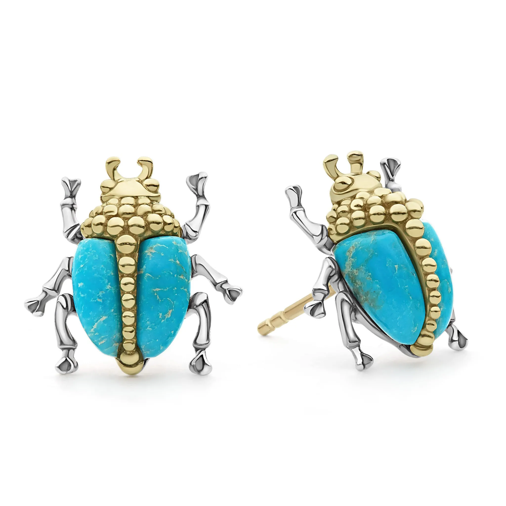 Rare Wonders Turquoise Beetle Stud Earrings