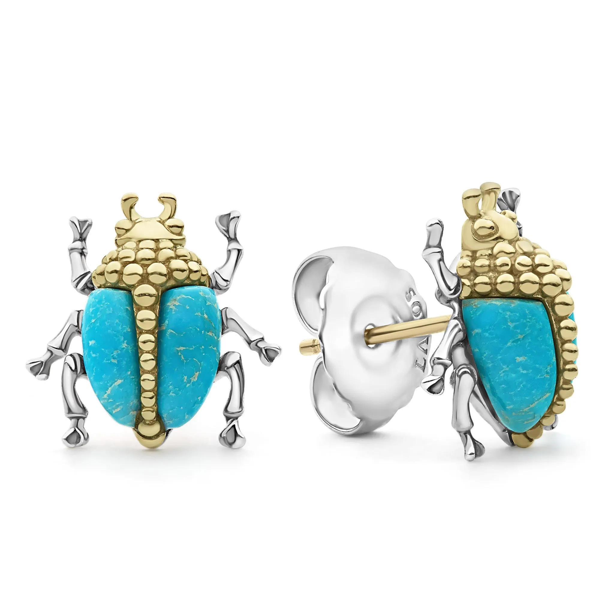 Rare Wonders Turquoise Beetle Stud Earrings