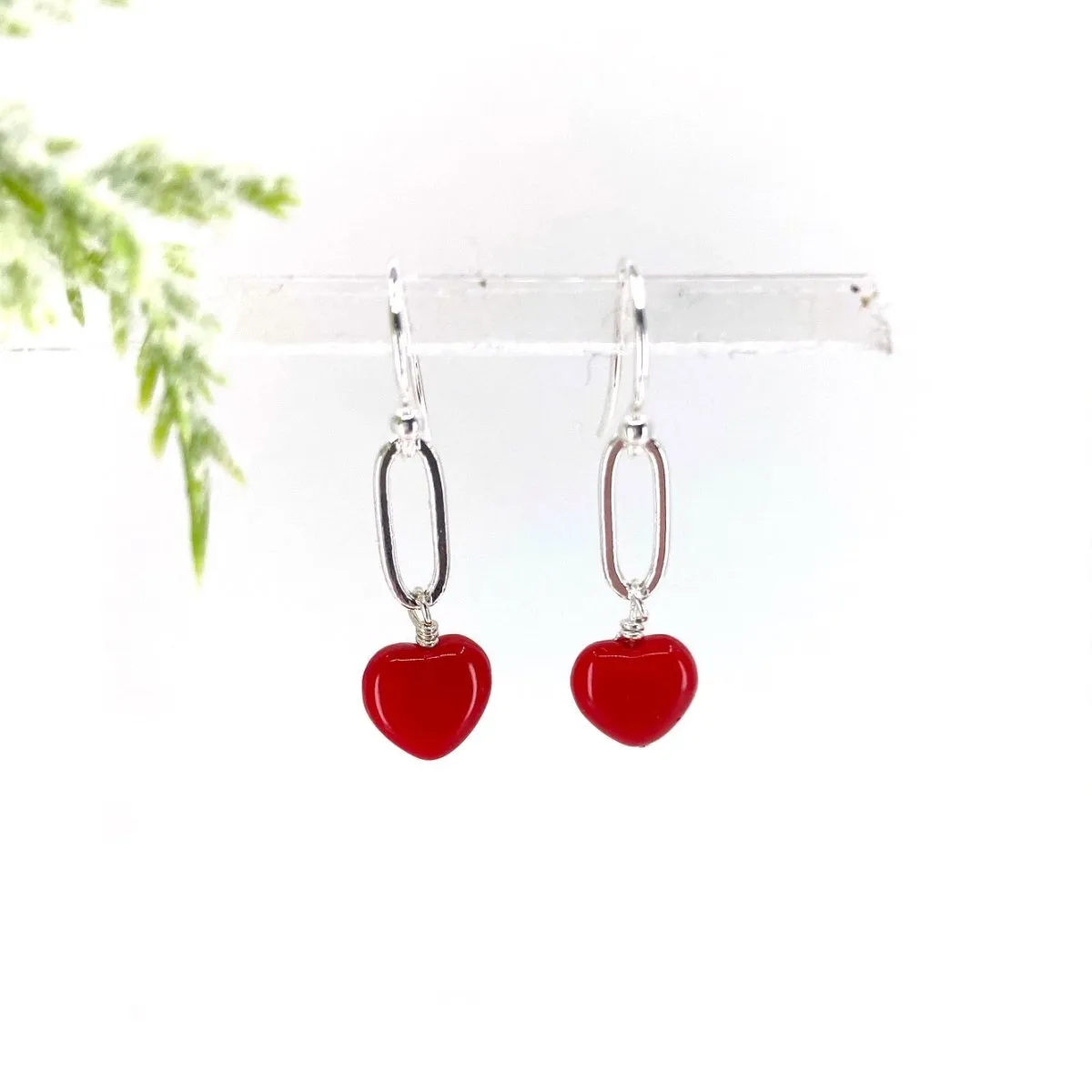 Red Hot Drop Earrings