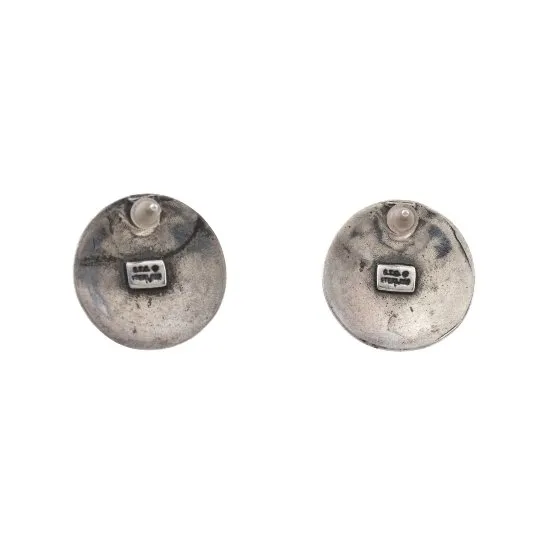 Round "Maze" Hopi Overlay Earrings