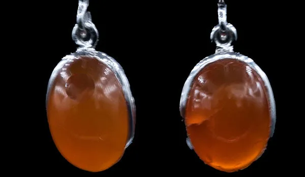 Sterling Silver Carnelian Gemstone Earrings