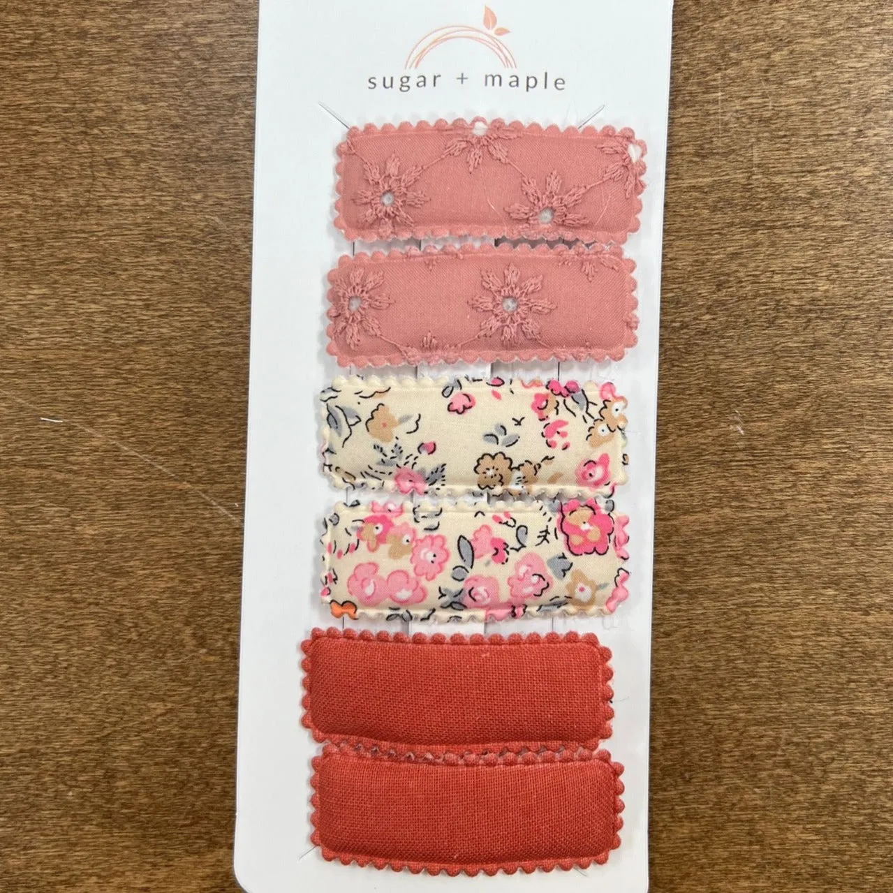 Sugar   Maple Fabric Snap Hair Clip Sets