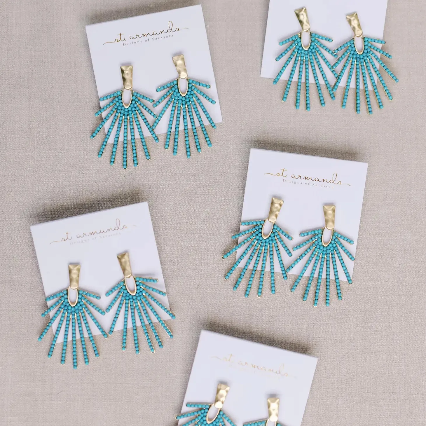 Sunburst Statement Drop Earrings