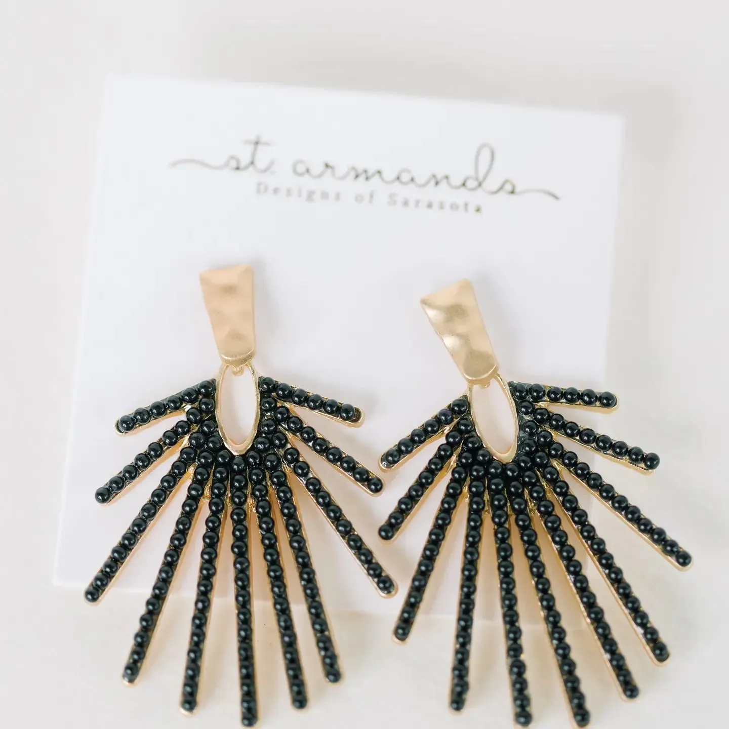 Sunburst Statement Drop Earrings