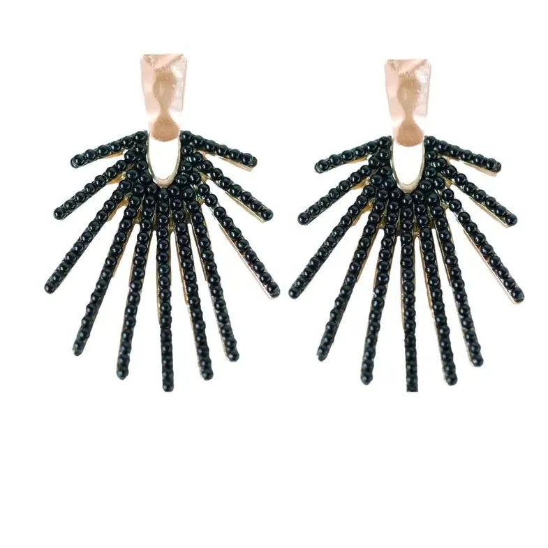 Sunburst Statement Drop Earrings