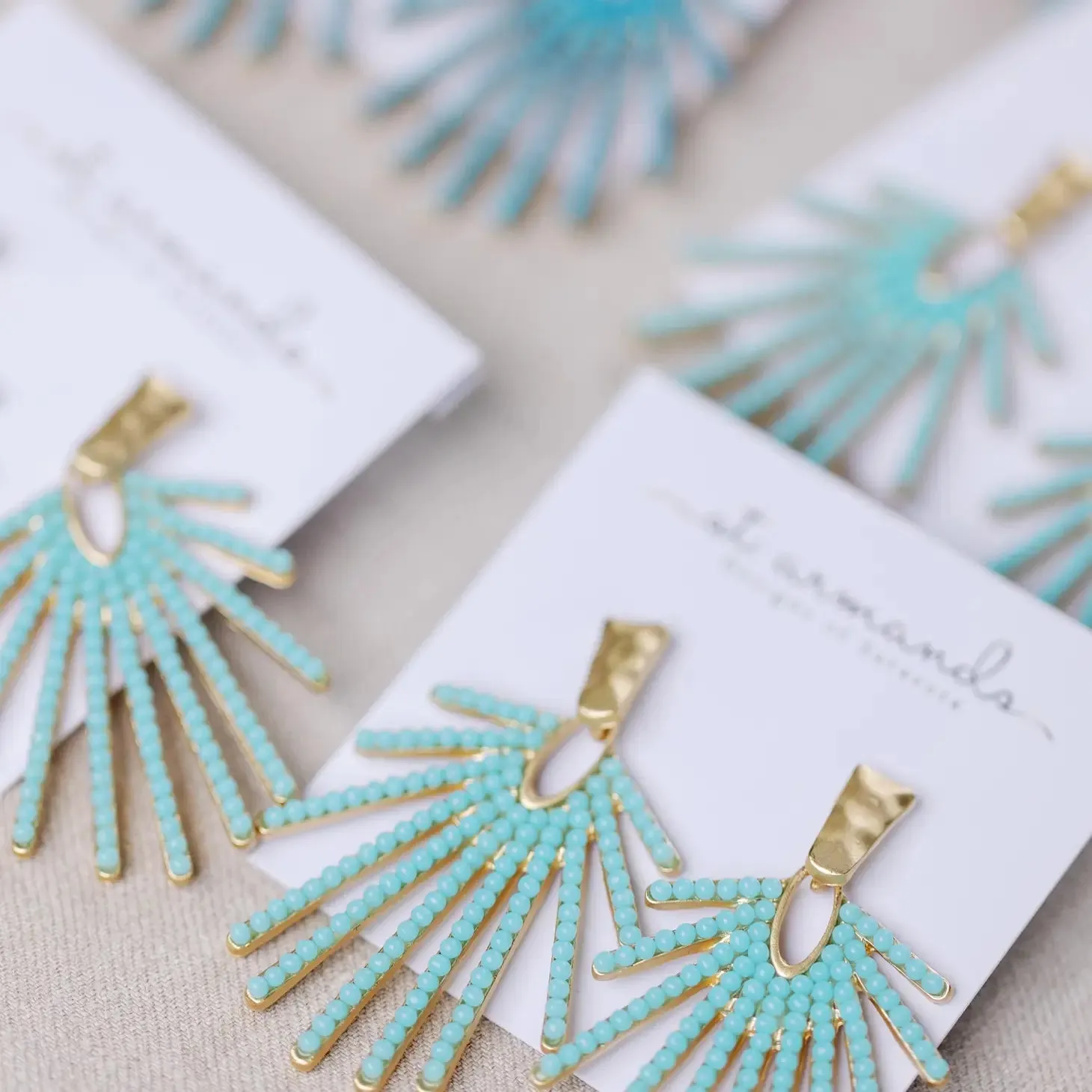 Sunburst Statement Drop Earrings