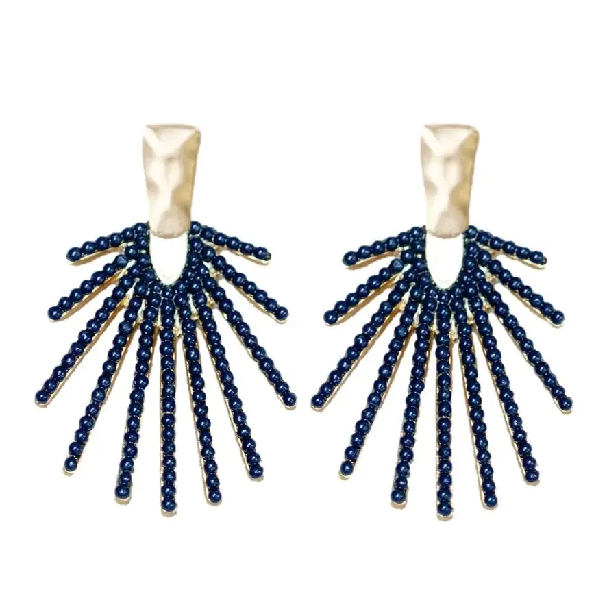 Sunburst Statement Drop Earrings