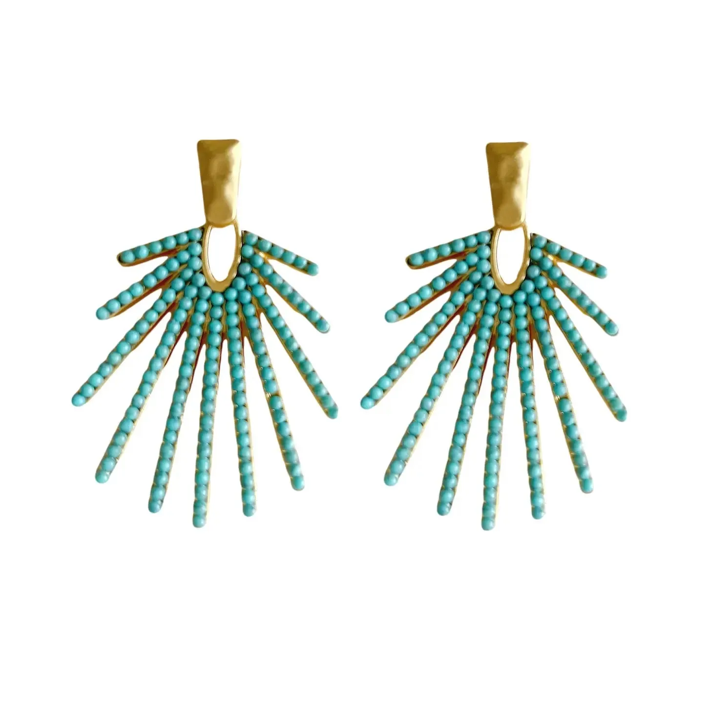 Sunburst Statement Drop Earrings