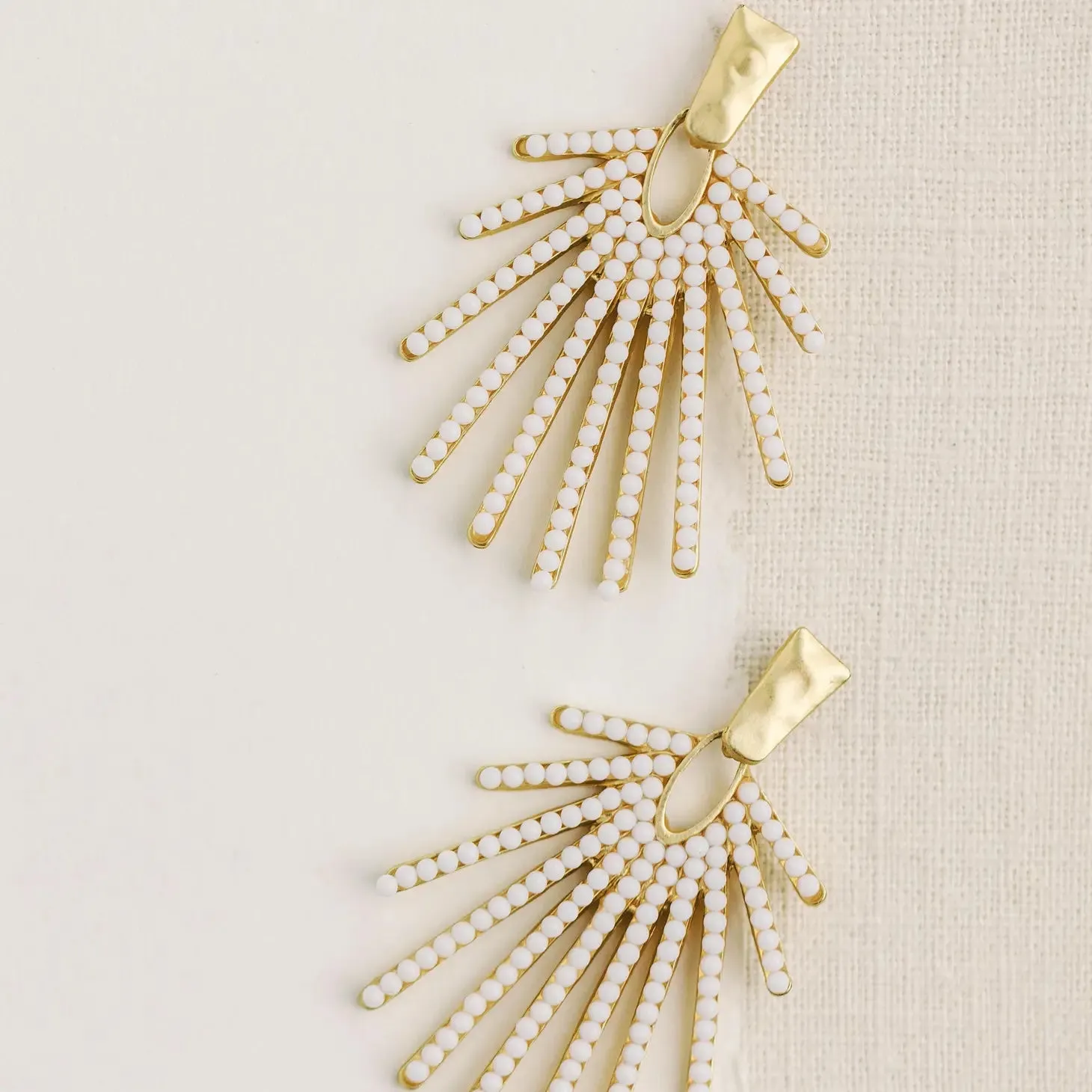 Sunburst Statement Drop Earrings