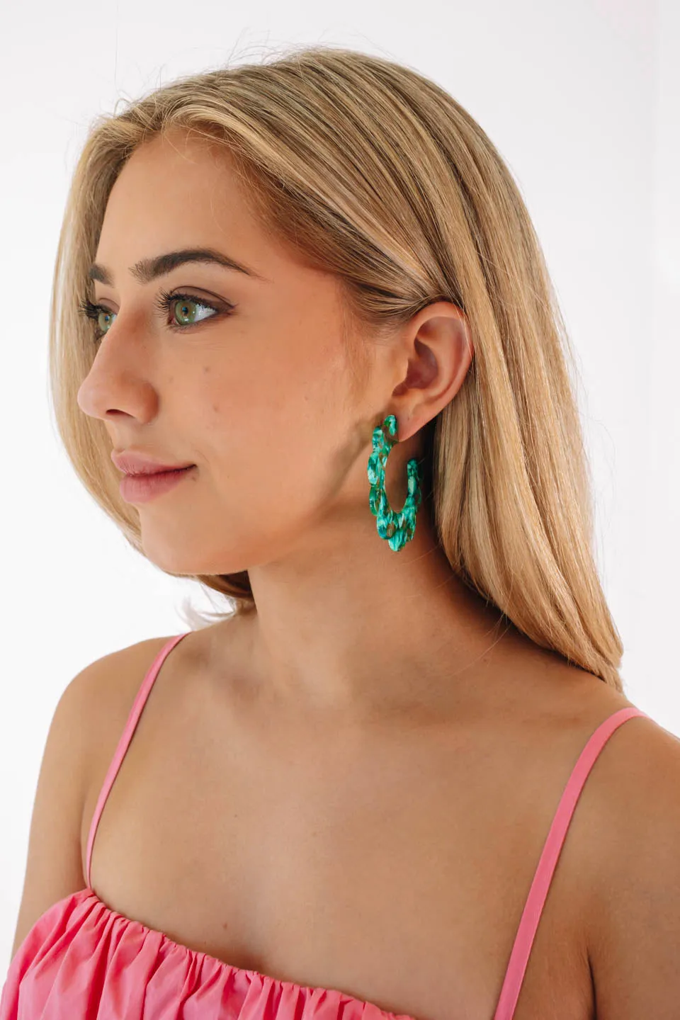 Sweet Florals Earrings - Turquoise