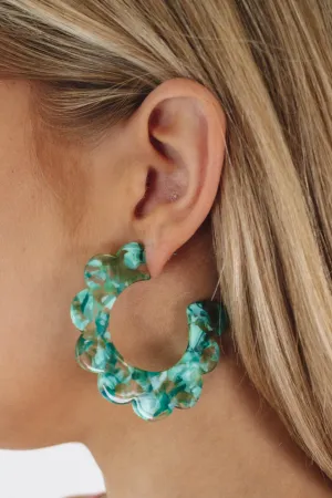 Sweet Florals Earrings - Turquoise