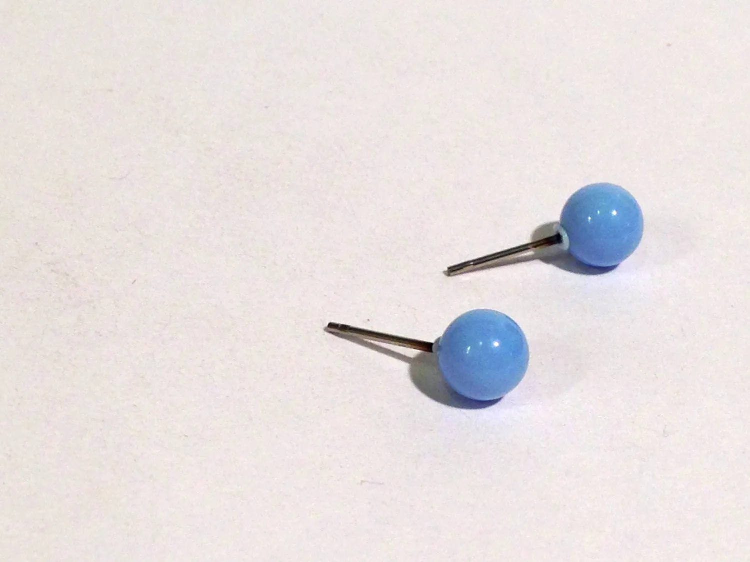 Tiny Turquoise Studs | Turquoise Stud Earrings | vintage lucite post stud earrings