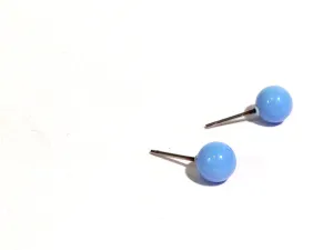 Tiny Turquoise Studs | Turquoise Stud Earrings | vintage lucite post stud earrings