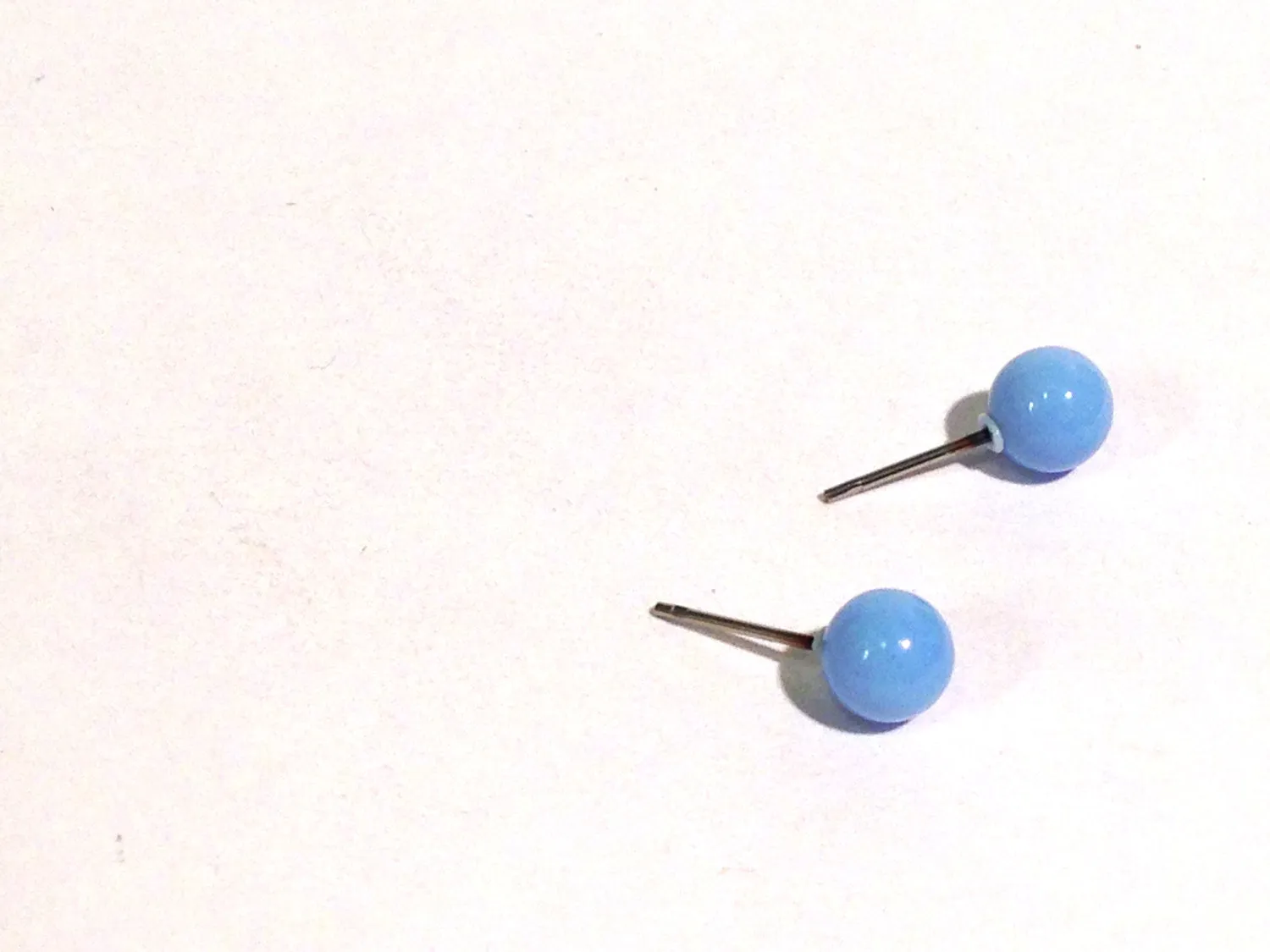 Tiny Turquoise Studs | Turquoise Stud Earrings | vintage lucite post stud earrings