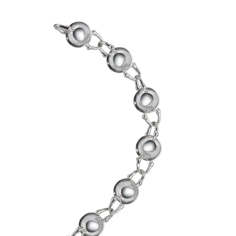 TreasureLock Bead Bracelet 10mm in Sterling Silver